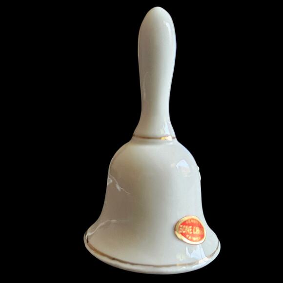 Vintage Bone China Taiwan Bell Poinsettia Flowers Holly Leaves Christmas Decor - Picture 3 of 7